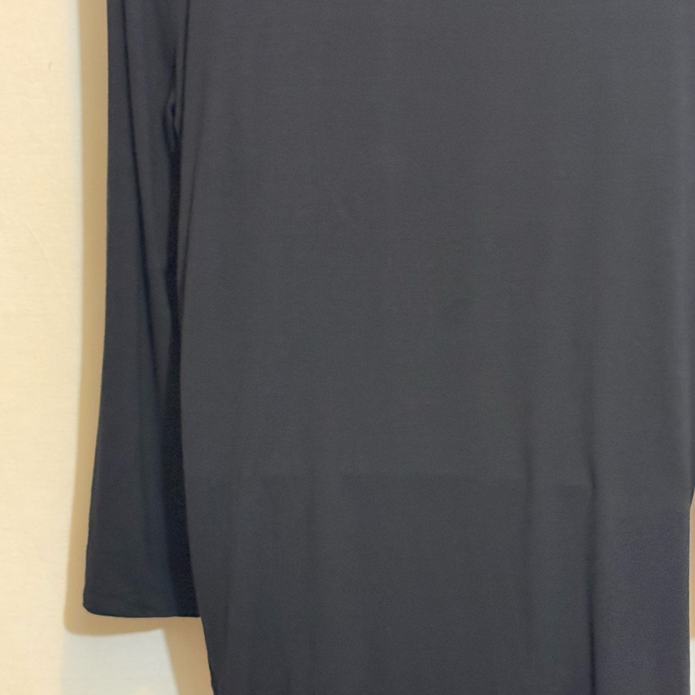 H-161 JM Collection Black Embellished Tie Front Long Sleeve Pullover Blouse - Picture 9 of 14